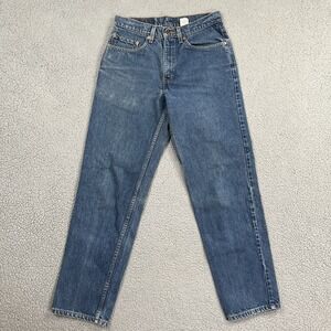 VTG 90s Levi's 550 Jeans Men 31x32 Blue Relaxed Fit Red Batwing Tag Denim 1998